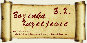 Božinka Kuzeljević vizit kartica